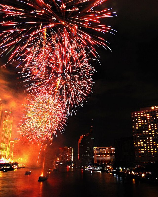 新年倒数，The Twin Tower 附近芭堤雅节庆，中天