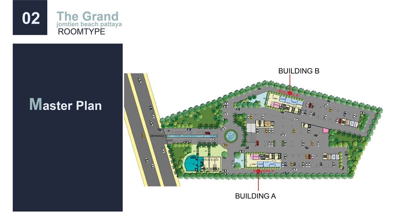 แปลนโครงการ (Master Plan) The Twin Tower จอมเทียน — อาคาร A และ B